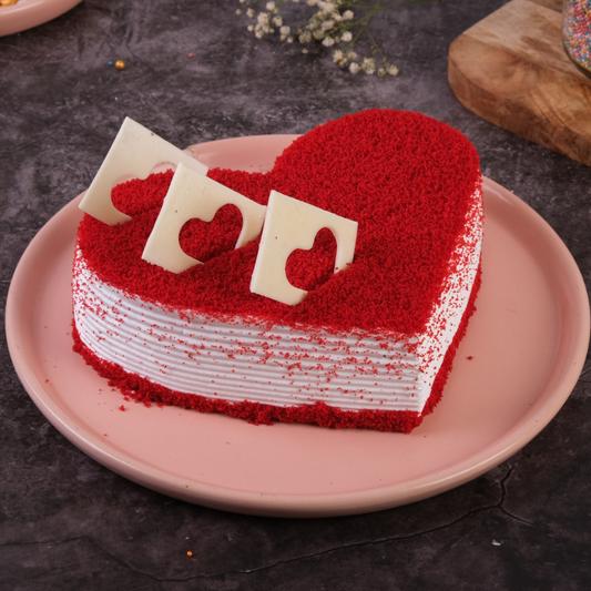 Red Velvet Heart Cake