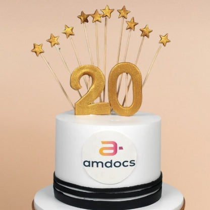 2 Tier Corporate Work Anniversary Cake