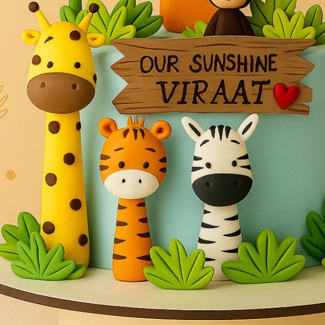 Lion Jungle Theme Cake