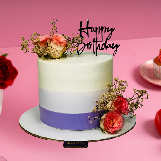 3 Color Birthday Flower Cake– Gurgaon & Delhi NCR | Cakofy