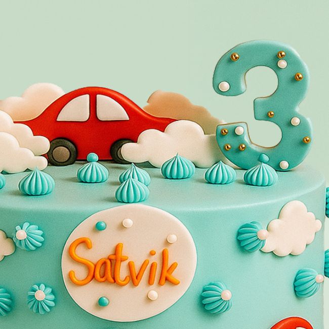 Vintage Car Theme Cake