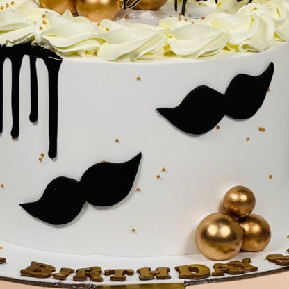Moustache Theme Birthday Cake