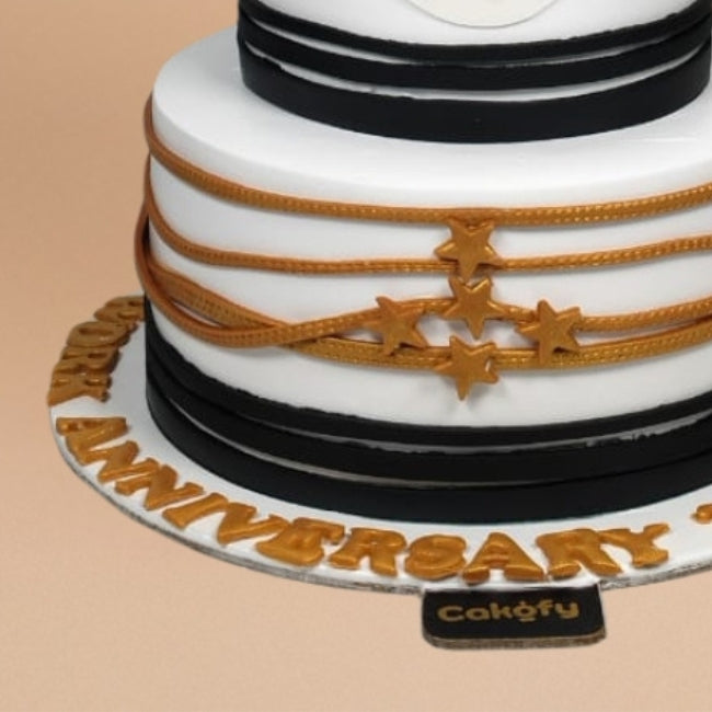 2 Tier Corporate Work Anniversary Cake