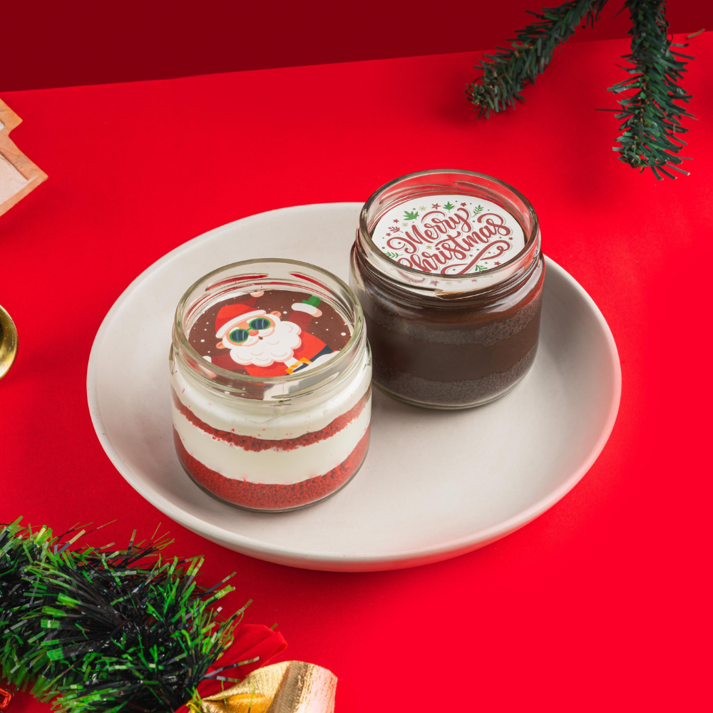 Christmas Special Jar Cake (Pack of 2)