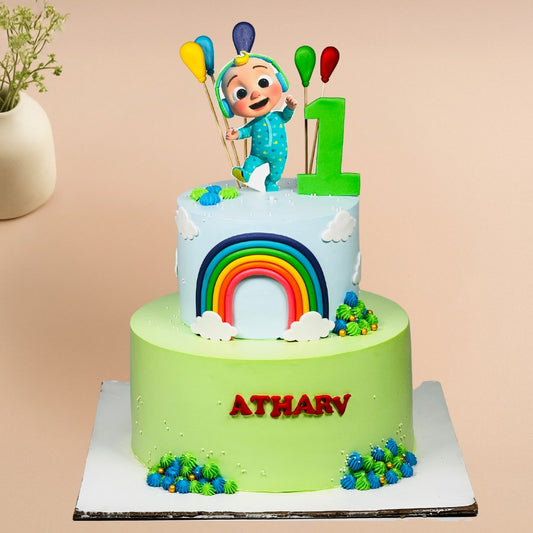 Cocomelon 2 Tier Cake