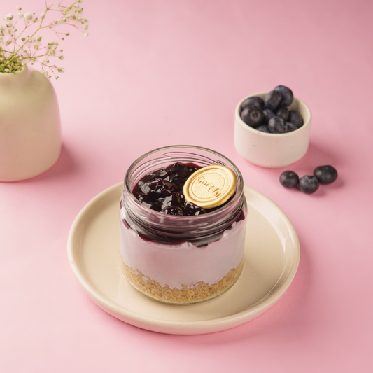 A Tangy Blueberry Cheese Jar Cake Gurgaon & Delhi NCR | Cakofy