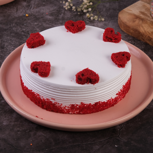 A heart-touching Red Velvet Cake with Heart Gurgaon & Delhi NCR | Cakofy