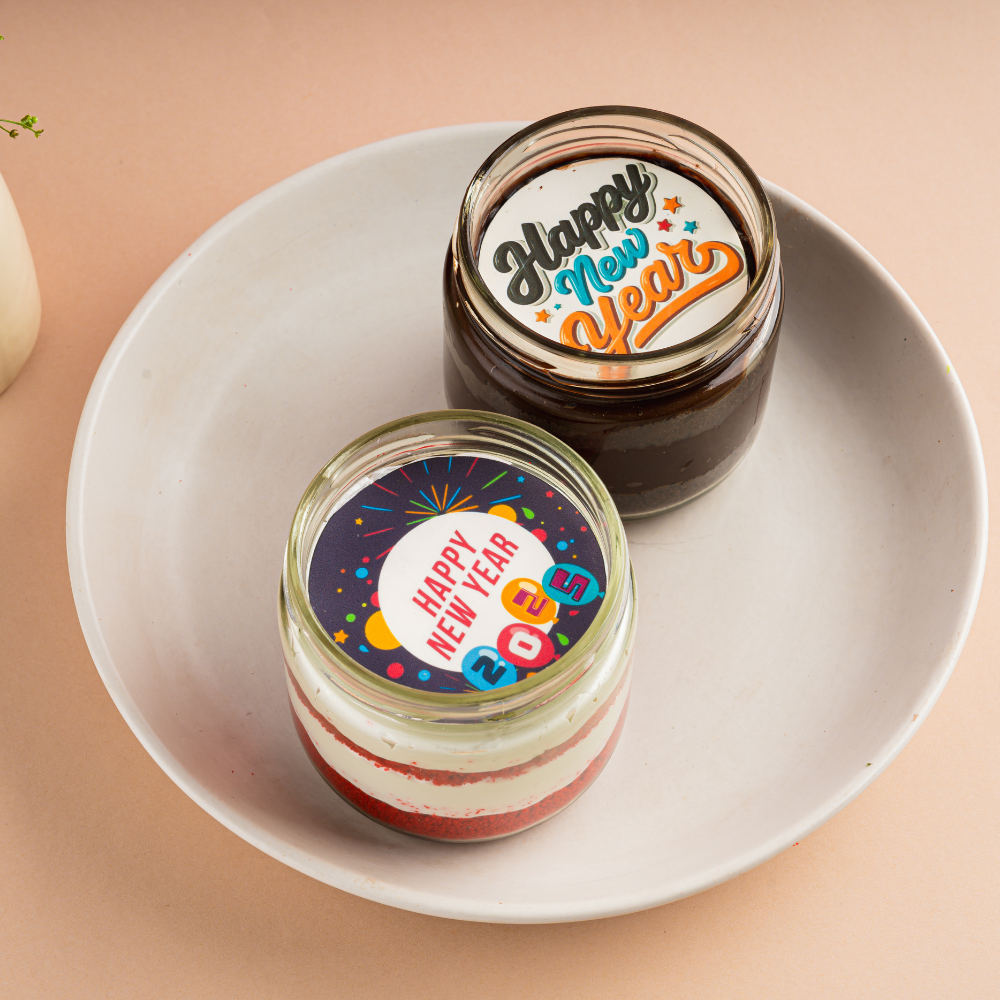 A joyful New Year Jar Cake Gurgaon & Delhi NCR | Cakofy