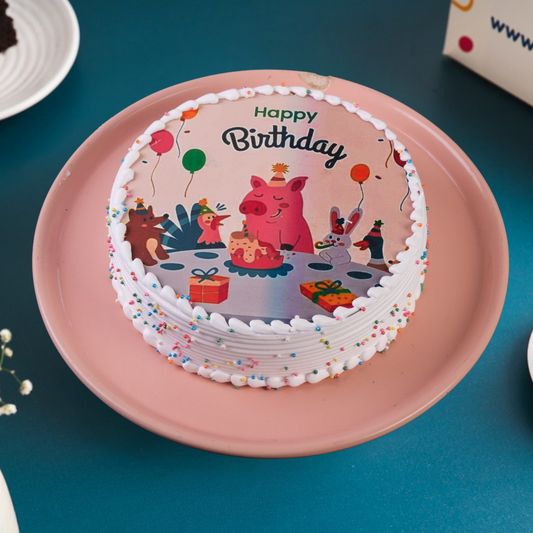 A playful Peppa Theme Cake Gurgaon & Delhi NCR | Cakofy