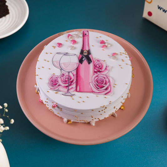 A premium Champagne Celebration Cake Gurgaon & Delhi NCR | Cakofy