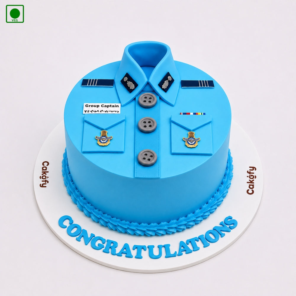 Air Force Uniform Theme Cake - Gurgaon, Delhi & Noida