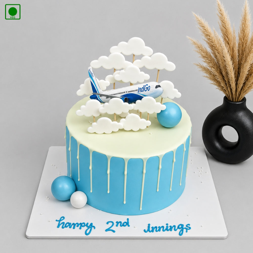 Airplane Drip Designer Cake – Gurgaon, Delhi & Noida