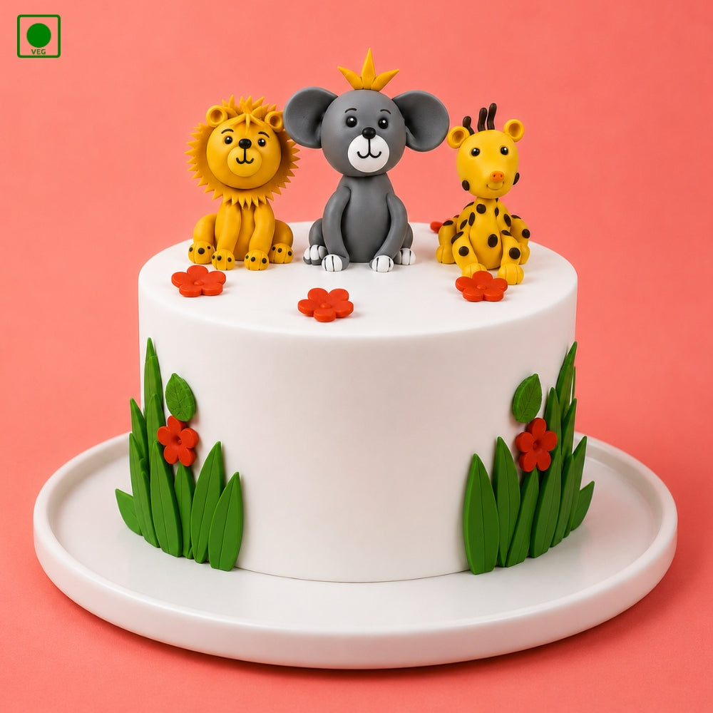 Animals Designer Kids Cake - Gurgaon, Delhi & Noida