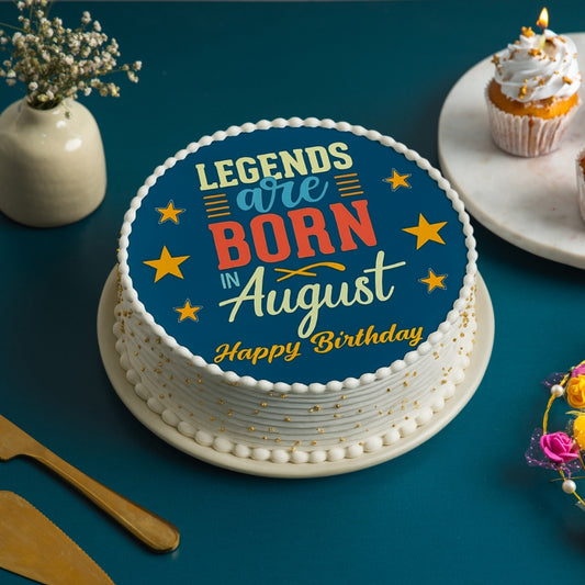 August Month Birthday Cake