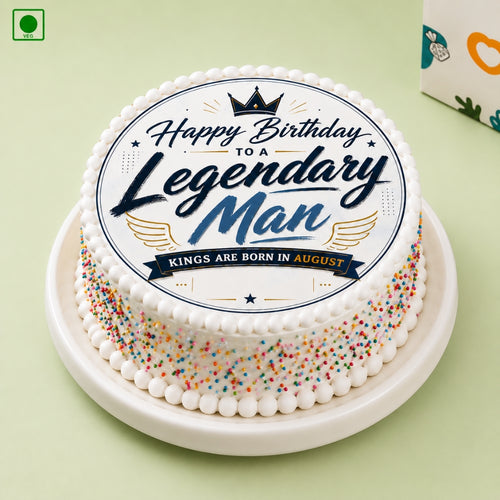 August Man Born Birthday Cake