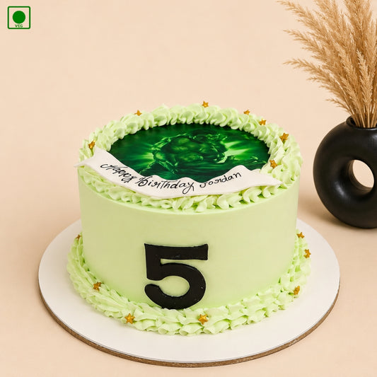 Avengers Hulk Theme Cake