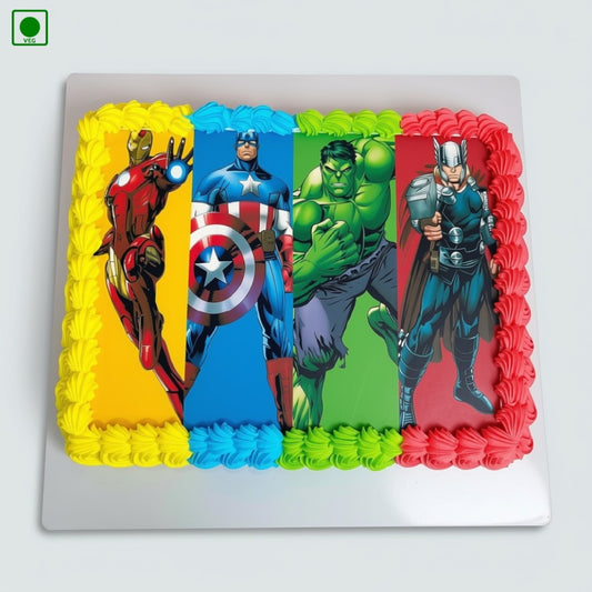 Avengers Superhero Photo Cake - Gurgaon, Delhi & Noida