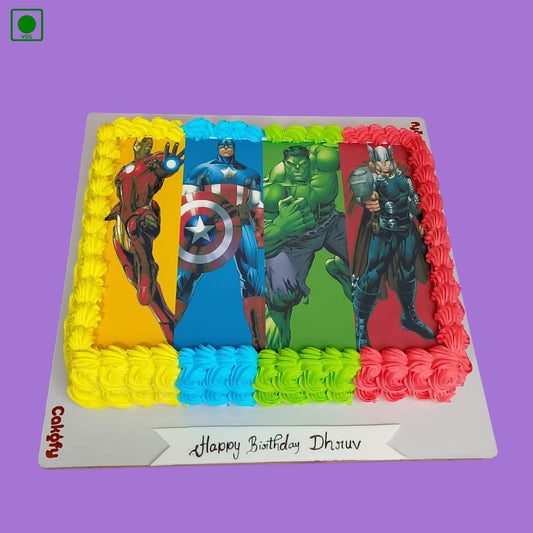 Avengers Superhero Photo Cake - Gurgaon & Delhi NCR | Cakofy