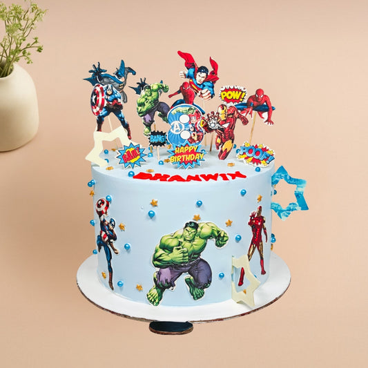Avengers Superhero Theme Cake – Gurgaon & Delhi NCR | Cakofy