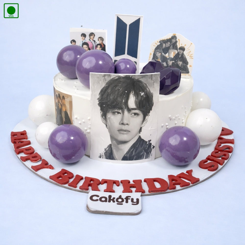 BTS Theme Designer Birthday Cake - Gurgaon & Delhi NCR | Cakofy