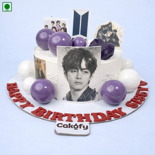 BTS Theme Designer Birthday Cake - Gurgaon & Delhi NCR | Cakofy