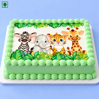 Baby Animals Jungle Cake - Gurgaon, Delhi & Noida