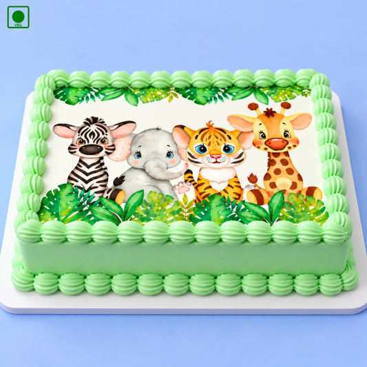 Baby Animals Jungle Cake - Gurgaon, Delhi & Noida