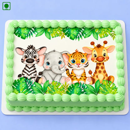 Baby Animals Jungle Cake - Gurgaon, Delhi & Noida