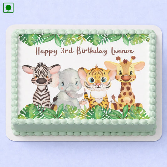 Baby Animals Jungle Cake - Gurgaon & Delhi NCR | Cakofy