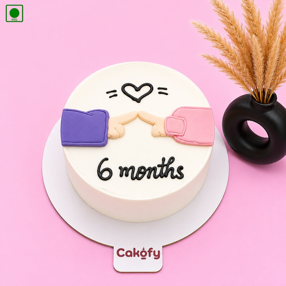Half-Year Love Celebration Cake - Gurgaon, Delhi & Noida
