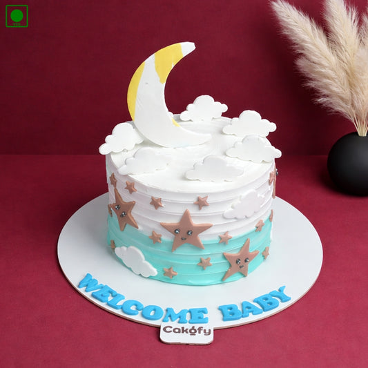 Baby Moon & Stars Cake - Gurgaon & Delhi NCR | Cakofy