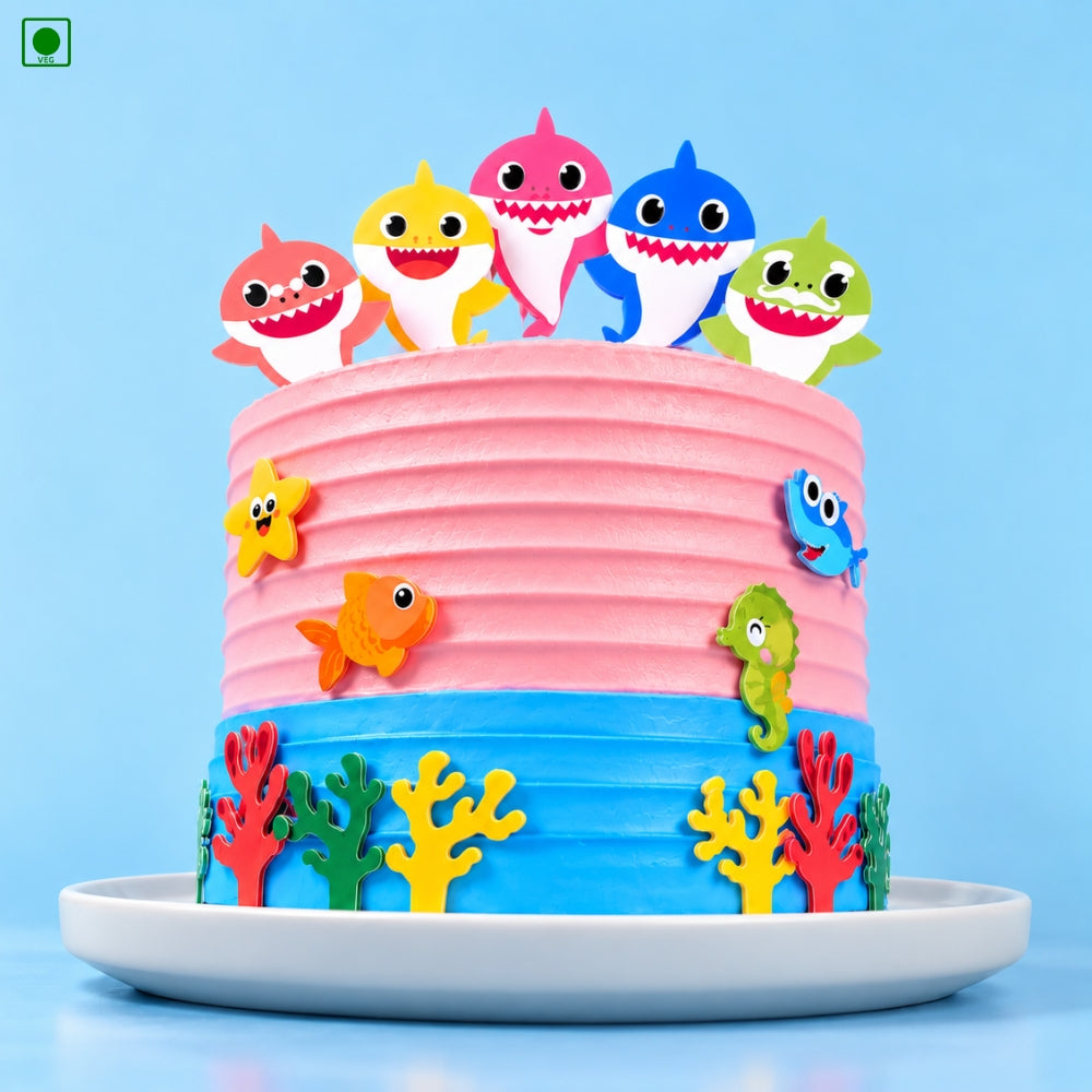 Baby Shark Ocean Birthday Cake - Gurgaon, Delhi & Noida
