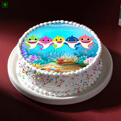 Baby Shark Underwater Poster Cake - Gurgaon, Delhi & Noida