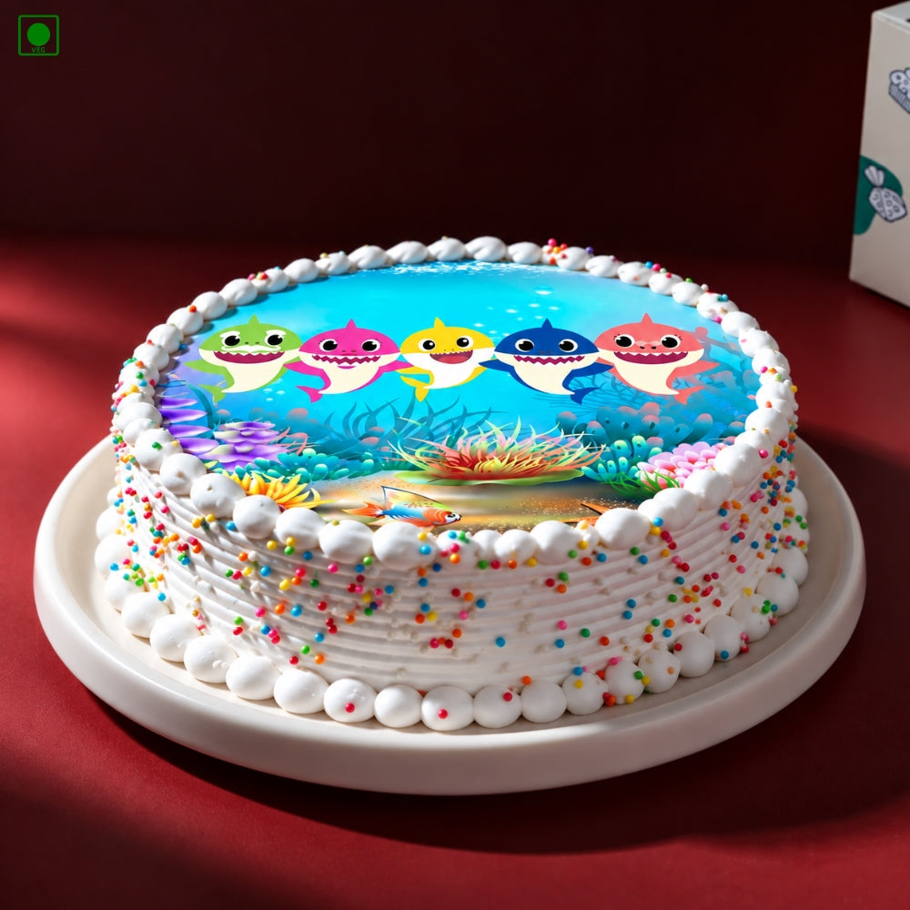 Baby Shark Underwater Poster Cake - Gurgaon, Delhi & Noida