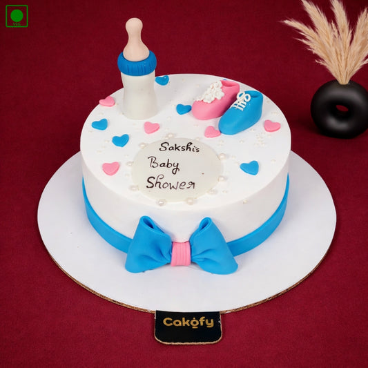 Baby Shower Bow Cake - Gurgaon & Delhi NCR | Cakofy