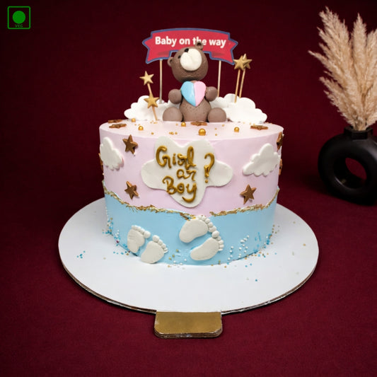 Baby Shower Teddy Cake - Gurgaon & Delhi NCR | Cakofy