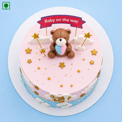 Baby Shower Teddy Cake - Gurgaon, Delhi & Noida