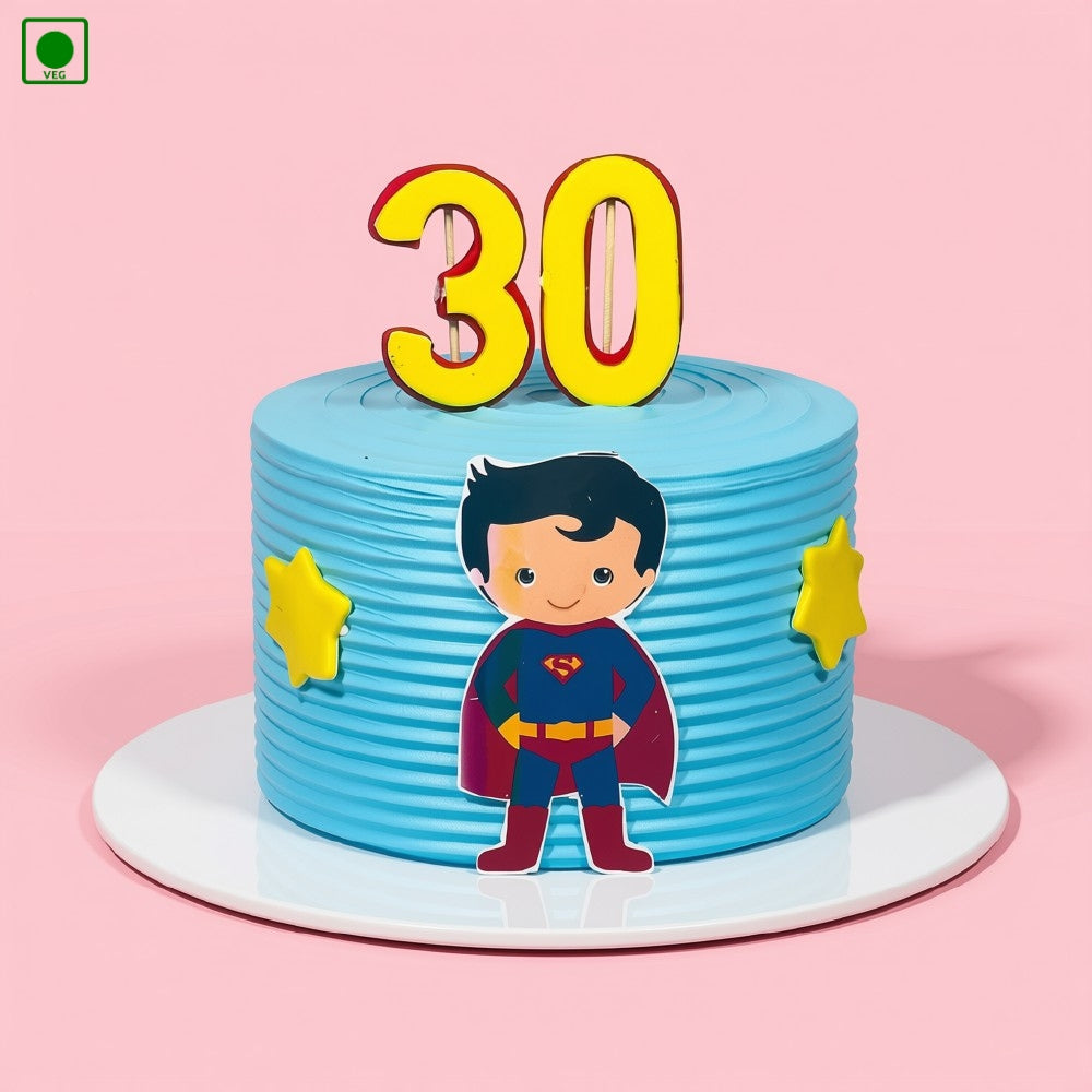 Baby Superman Theme Cake - Gurgaon, Delhi & Noida