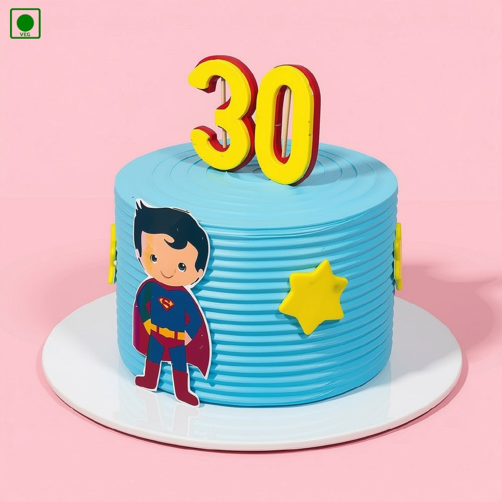 Baby Superman Theme Cake - Gurgaon, Delhi & Noida