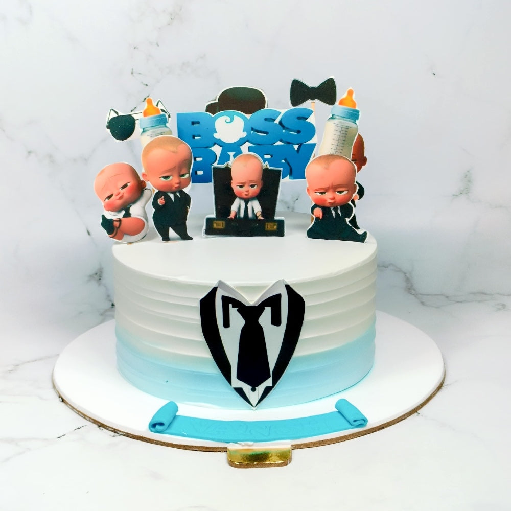 Baby Boss White Design Cake Gurgaon & Delhi NCR | Cakofy