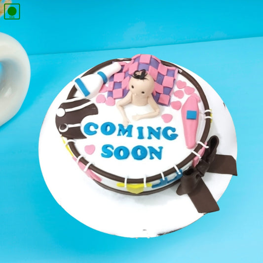 Baby Shower Coming Soon Cake - Gurgaon & Delhi NCR | Cakofy