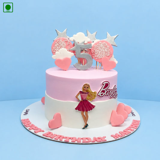 Barbie Love Theme Cake – Gurgaon, Delhi & Noida
