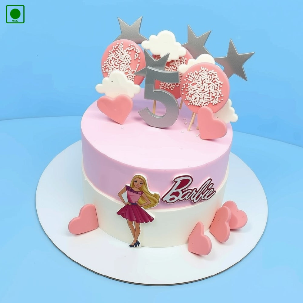 Barbie Love Theme Cake – Gurgaon, Delhi & Noida