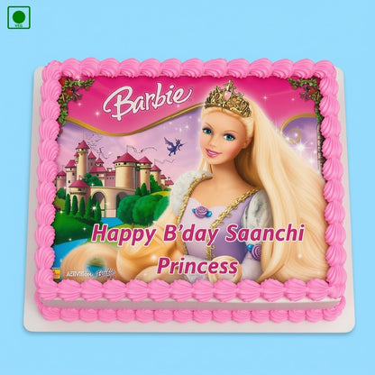 Barbie Princess Birthday Photo Cake