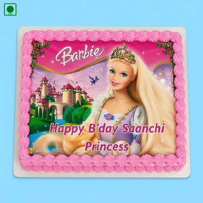 Barbie Princess Birthday Photo Cake