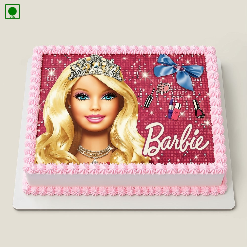 Barbie Theme Photo Cake – Gurgaon, Delhi & Noida