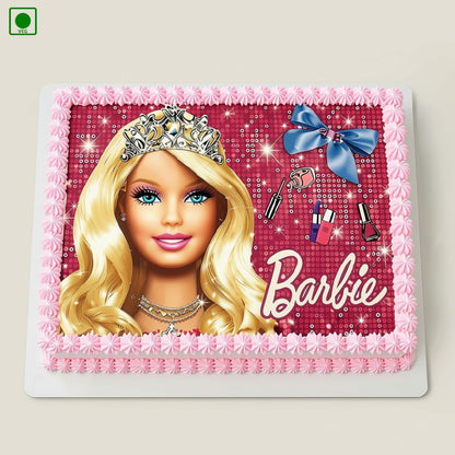 Barbie Theme Photo Cake – Gurgaon, Delhi & Noida