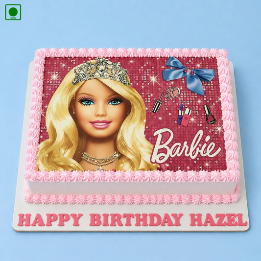 Barbie Theme Photo Cake – Gurgaon, Delhi & Noida