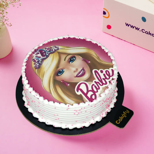 Barbie Theme Poster Cake - Gurgaon, Delhi & Noida