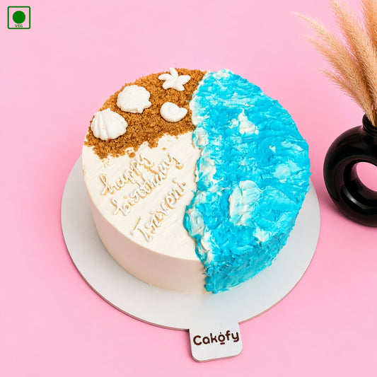 Beach Vibes Celebration Cake - Gurgaon & Delhi NCR | Cakofy